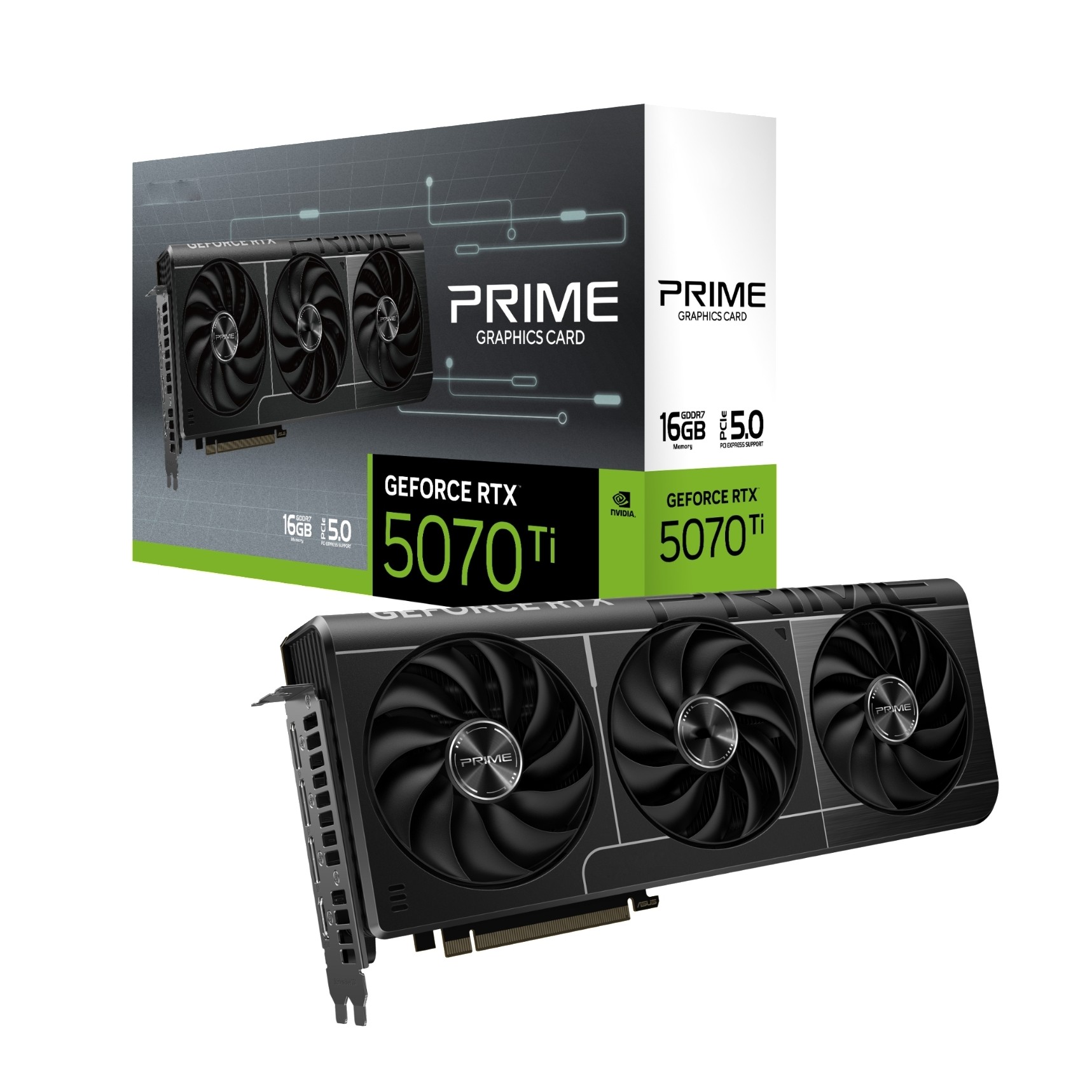 Triple Fan Gaming Graphics Card 16Gb - بطاقة رسومات PRIME GeForce RTX 5070
