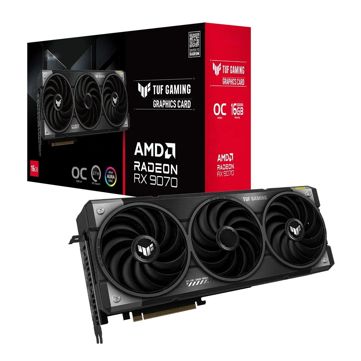 Triple Fan Gaming Graphics Card 16Gb - بطاقة فيديو للألعاب TUF Radeon RX