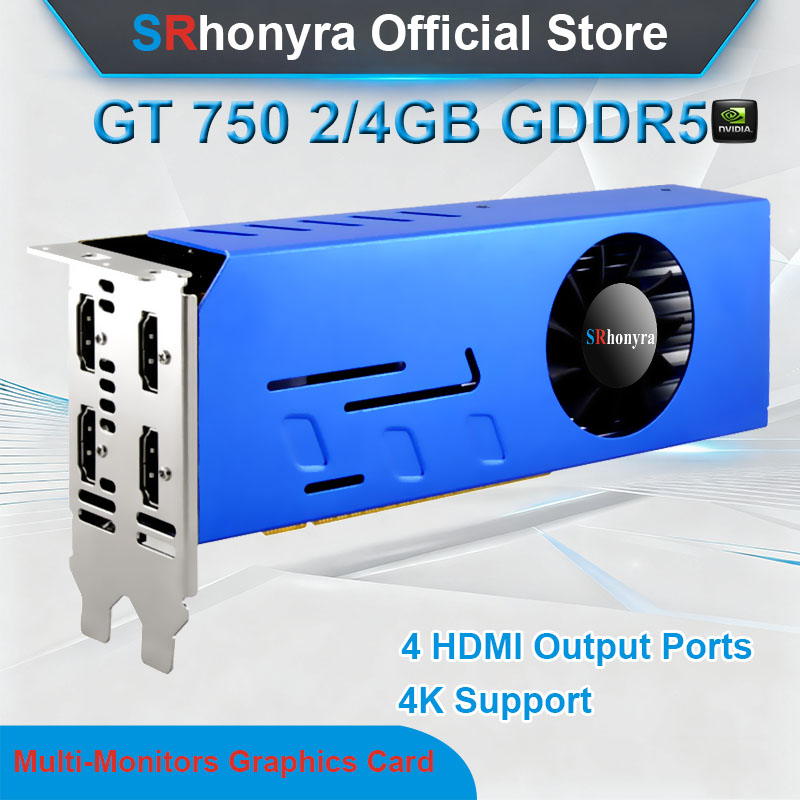 بطاقة رسومات SRhonyra GeForce  - مراجعة 4 Hdmi Multi Monitor Video Card 4K وسعره