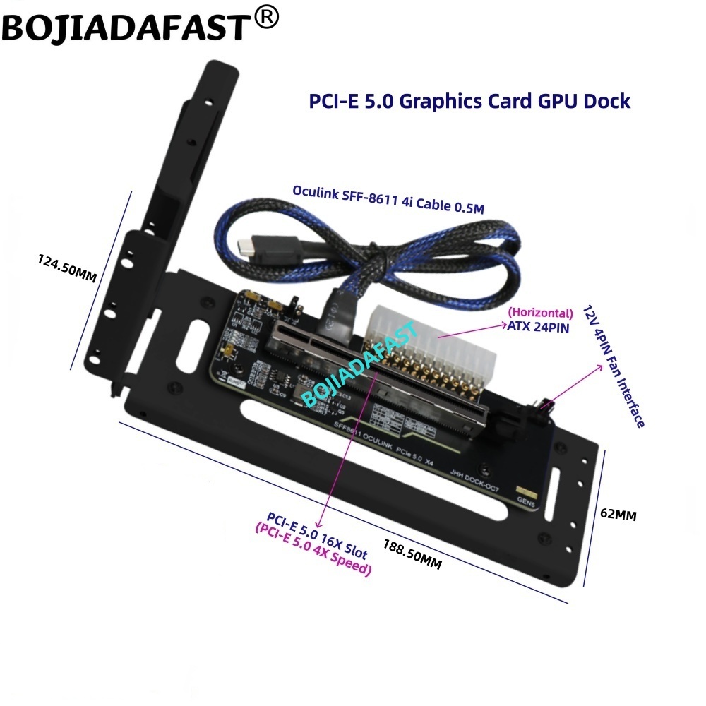 بطاقة رسومات خارجية PCI-E 5.0  - مراجعة Oculink Egpu Dock Graphics Card وسعره